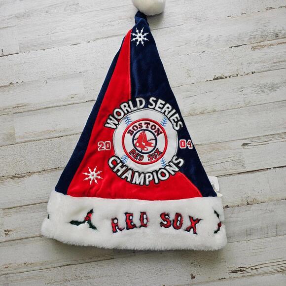 Boston Red Sox Christmas Santa Hat 2004 World Series Holiday Party Festive - Picture 1 of 3